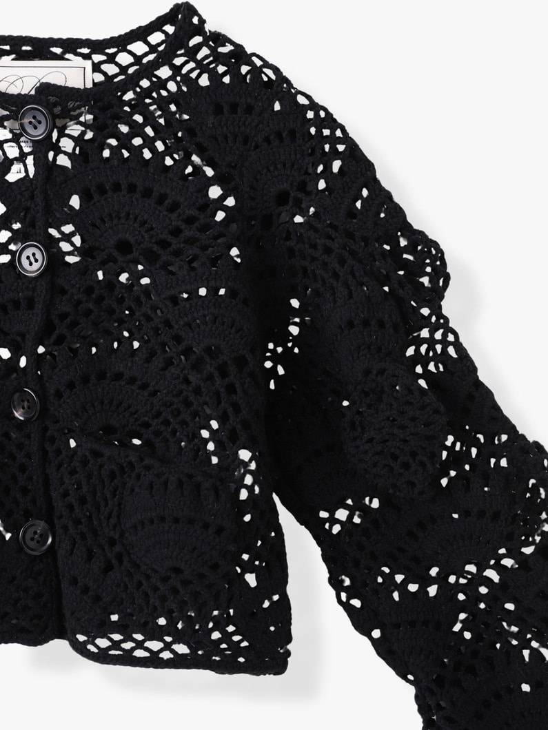 アンステイブル クロシェ ニット カーディガン（ブラック） 詳細画像 black 2