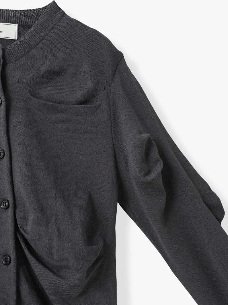 アンステイブル ニット カーディガン（イエロー/ダークグレー） 詳細画像 dark gray 2