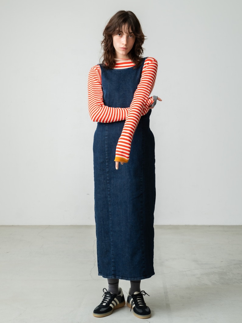 ミスマッチ ストライプ ニット トップ 詳細画像 red 4