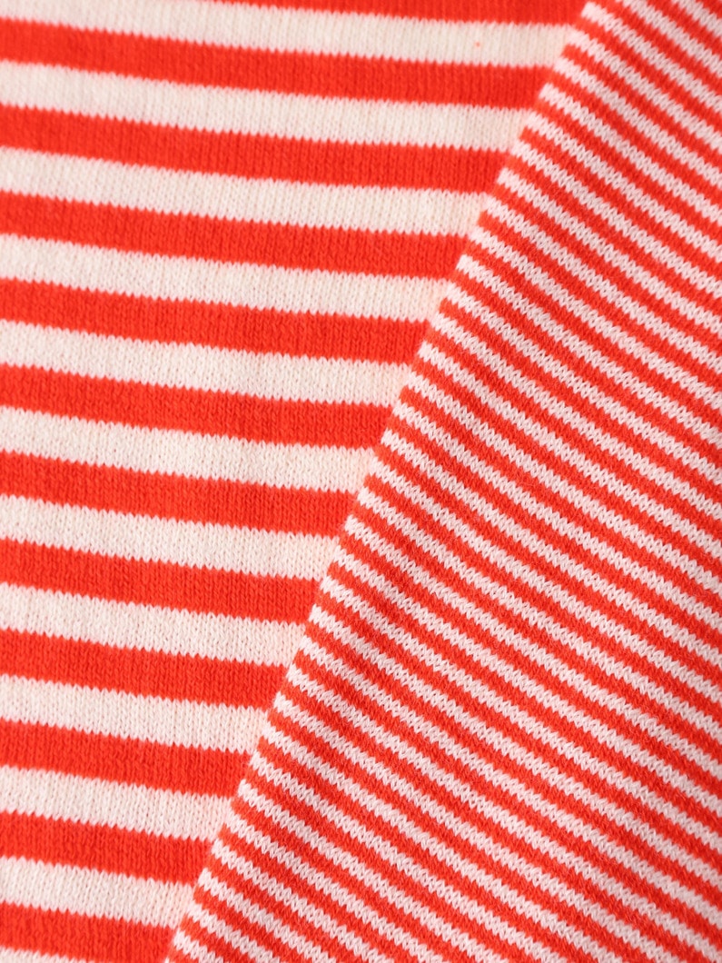 ミスマッチ ストライプ ショートボレロ 詳細画像 red 2