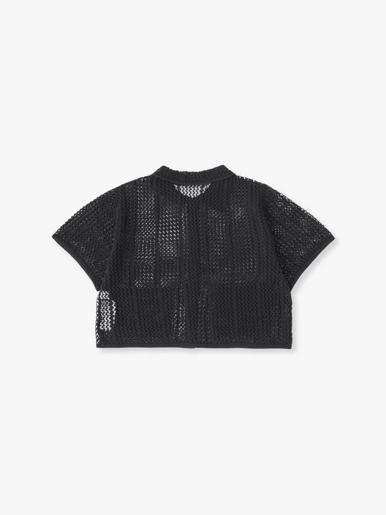 ジャカード ニット カーディガン 詳細画像 black 1