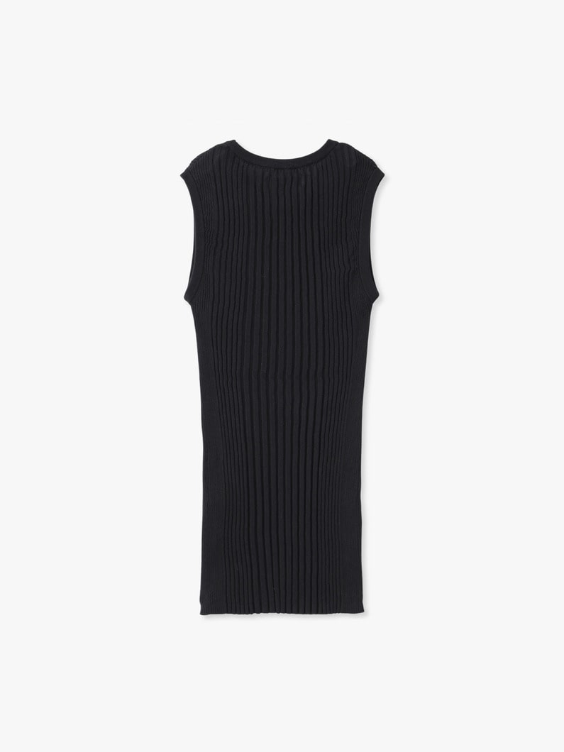 リブ ニット スリーブレス トップ 詳細画像 navy 1