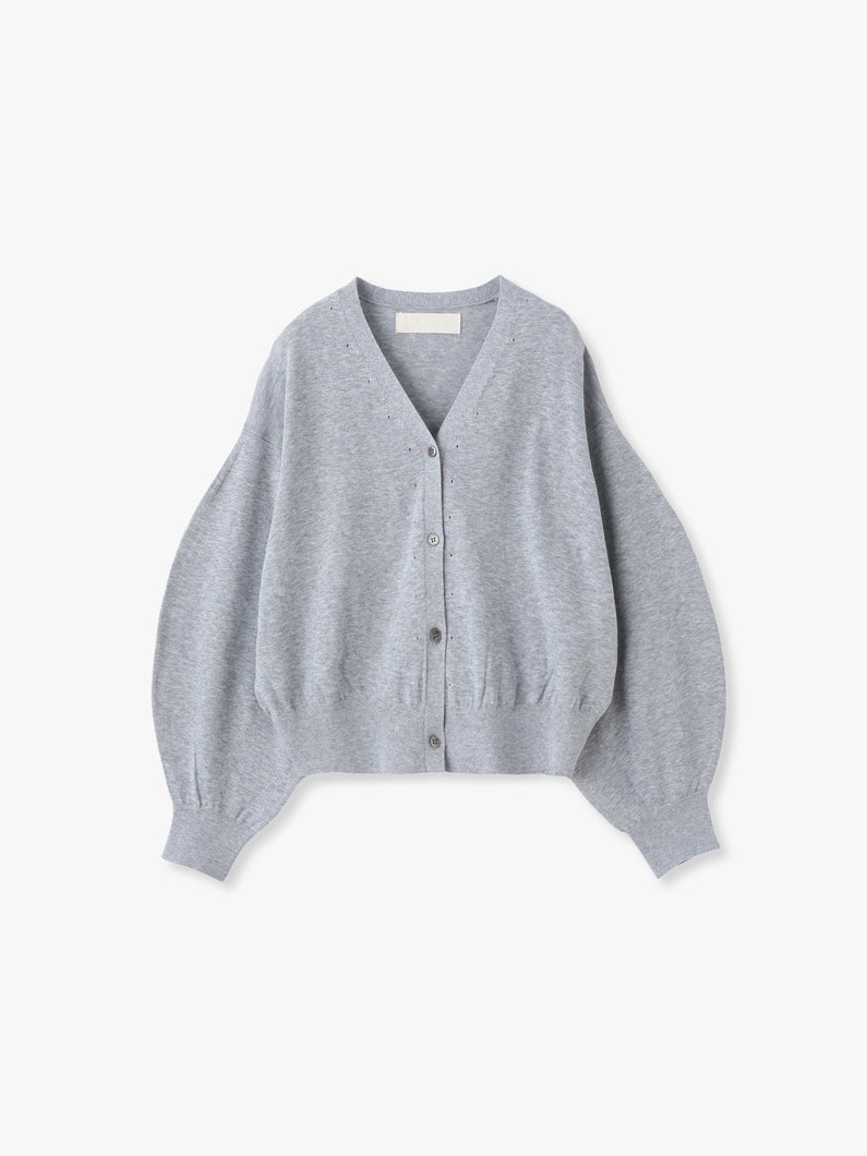 バルーンスリーブ カーディガン 詳細画像 gray 1