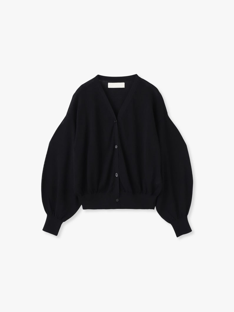 バルーンスリーブ カーディガン 詳細画像 black 3
