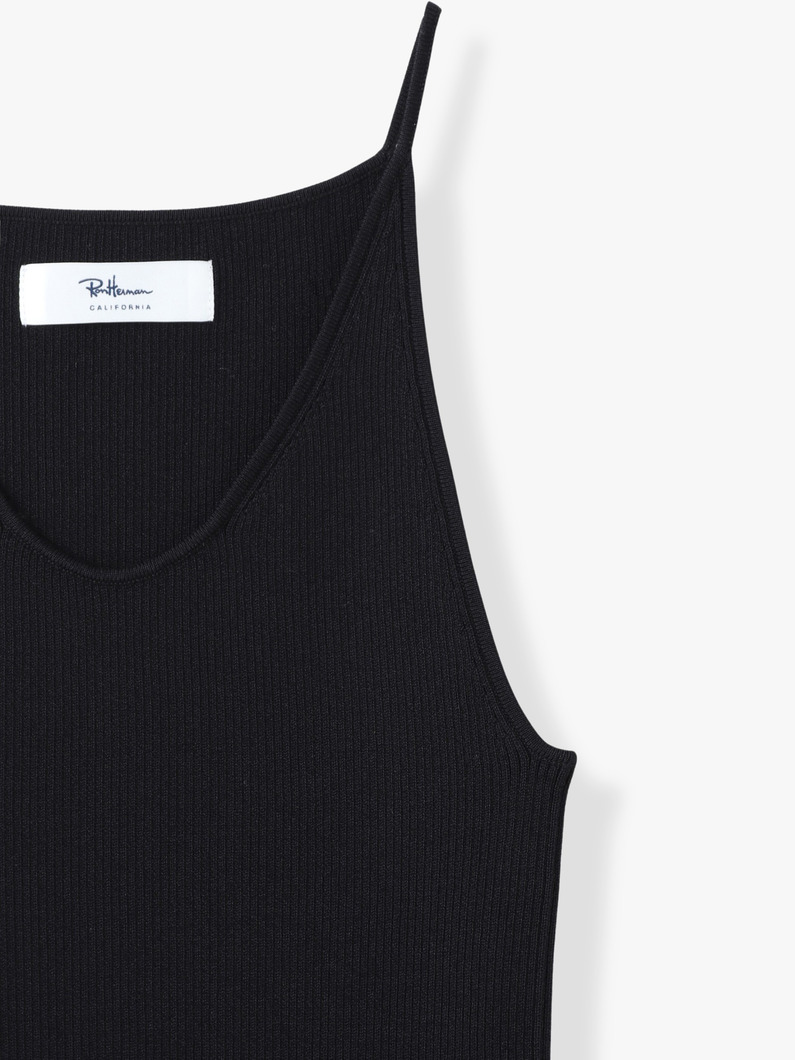 コットンナイロン ニット キャミソール トップ 詳細画像 white 2