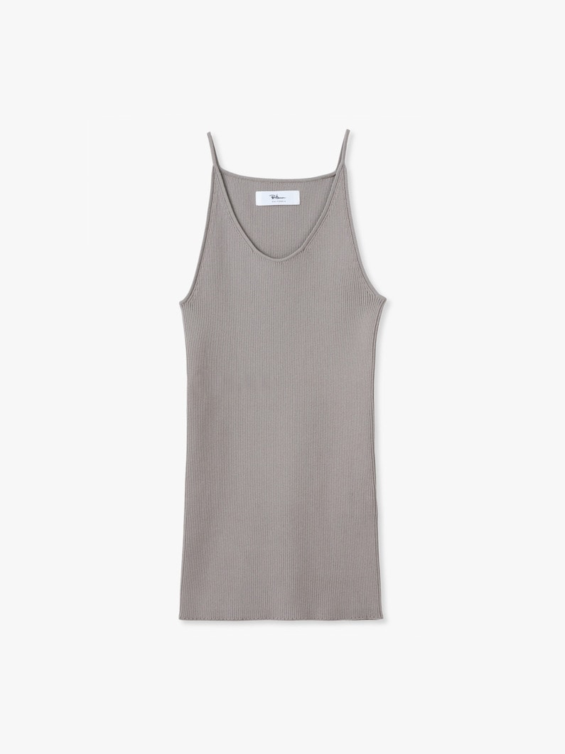 コットンナイロン ニット キャミソール トップ 詳細画像 greige 2