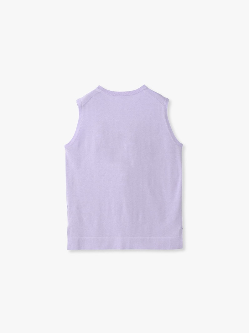 ライトシルクコットン ニット スリーブレス トップ 詳細画像 light brown 1