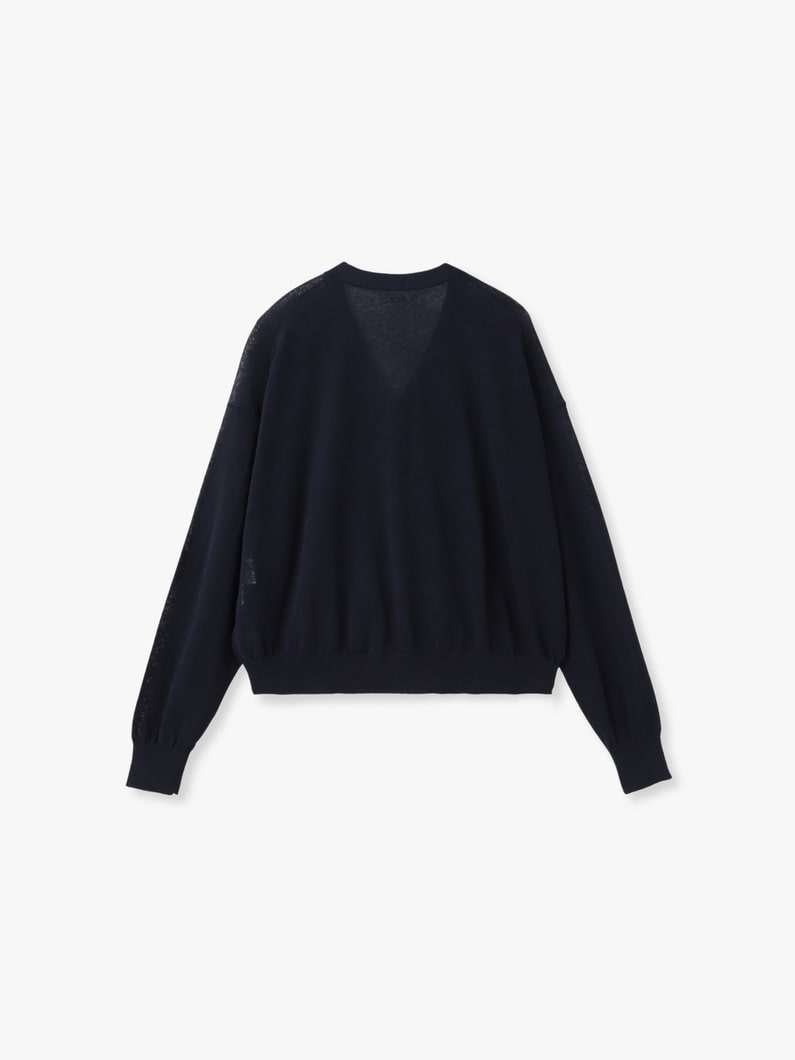 シアーカーディガン（ホワイト/ネイビー/ピンク） 詳細画像 pink 1