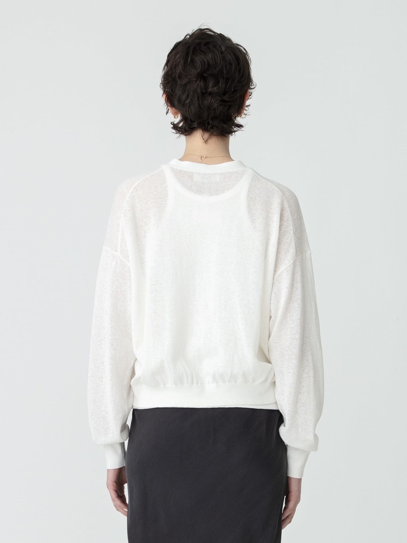 シアーカーディガン（ホワイト/ネイビー/ピンク） 詳細画像 white 2