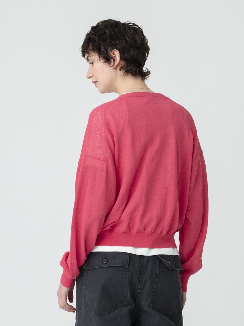 シアーカーディガン（ホワイト/ネイビー/ピンク） 詳細画像 pink 2