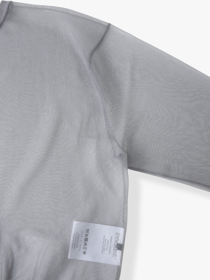 シアー ニット プルオーバー（グレー/レッド） 詳細画像 gray 2