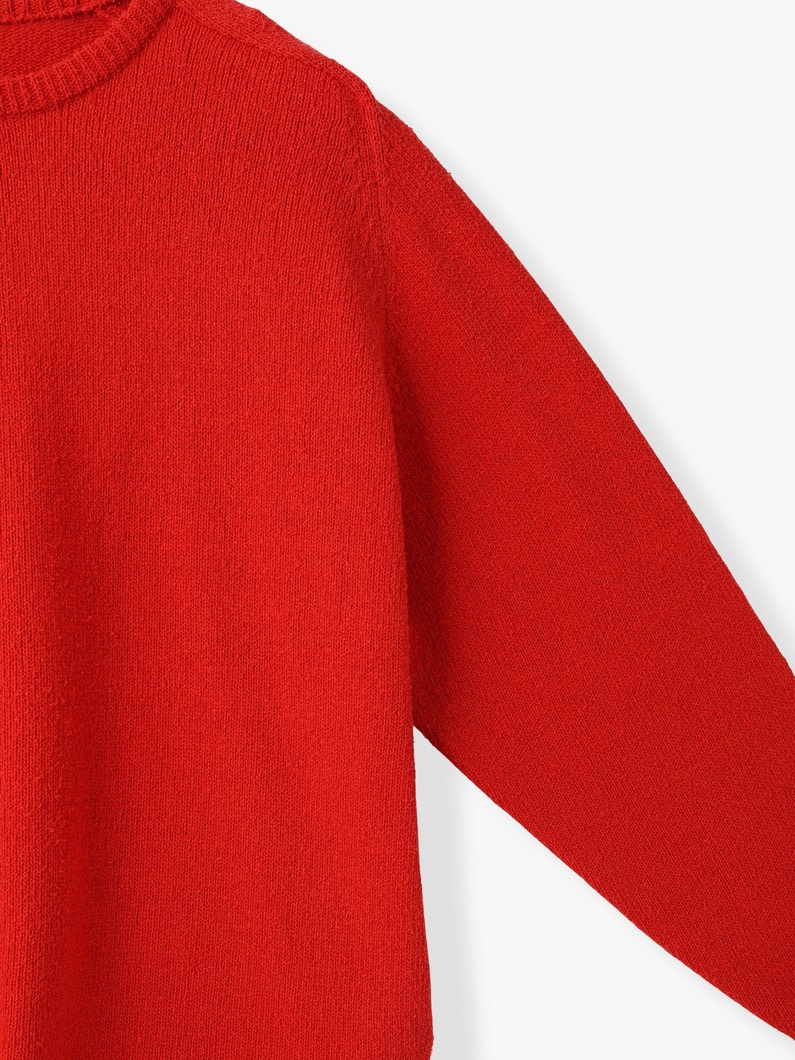 ウォッシュド シルク ネップ ニット プルオーバー 詳細画像 red 2