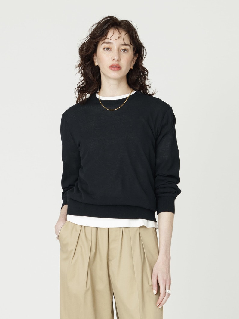 ヘキサゴナル ニットプルオーバー 詳細画像 black