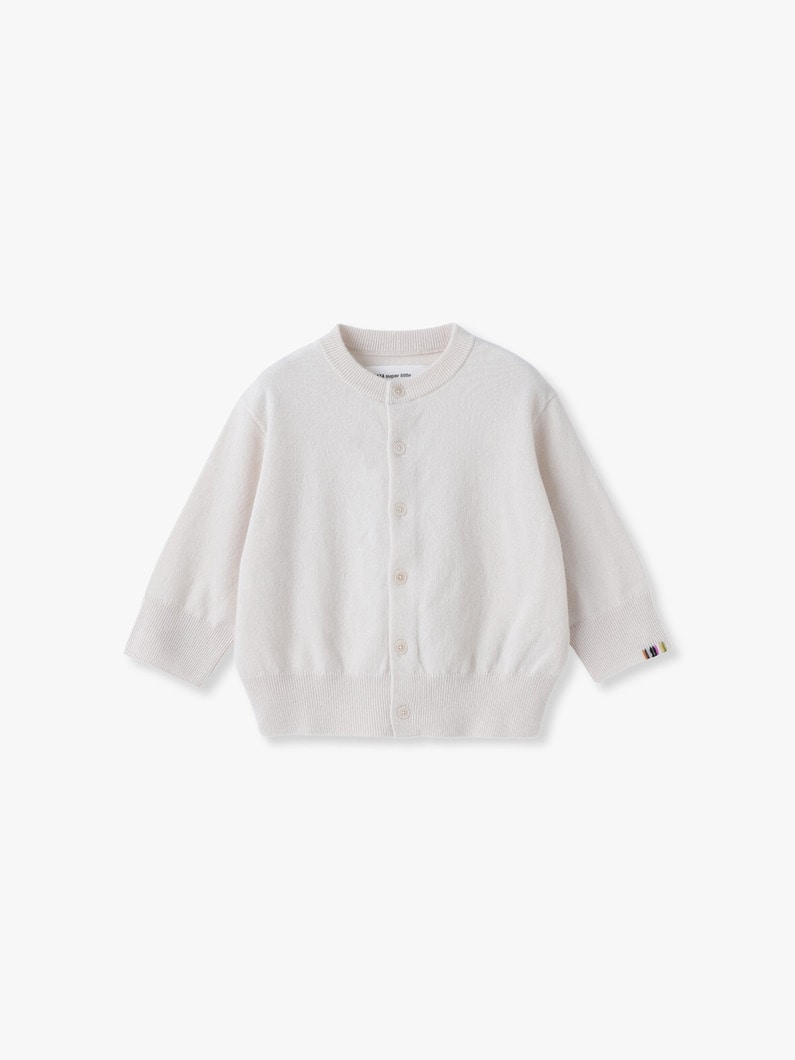 スーパーリトル カシミア ニット カーディガン 詳細画像 white