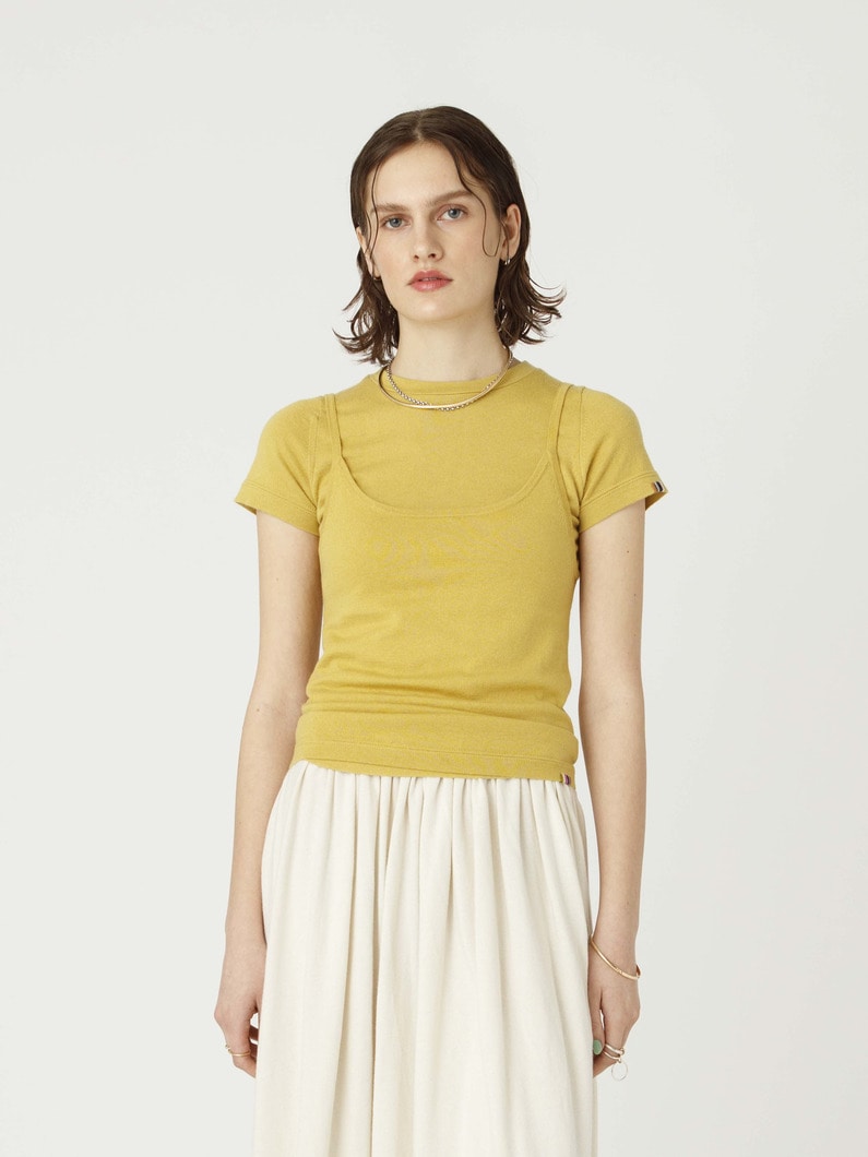 ブリトニー ニット キャミソール トップ 詳細画像 yellow 2