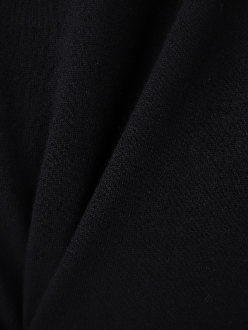 コラム コットンカシミア ニット オーバーサイズ ティー 詳細画像 black 3