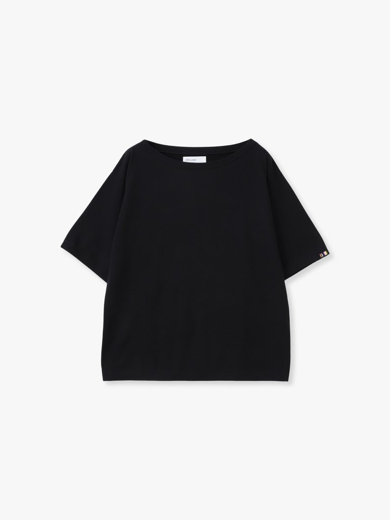 コラム コットンカシミア ニット オーバーサイズ ティー 詳細画像 black 1