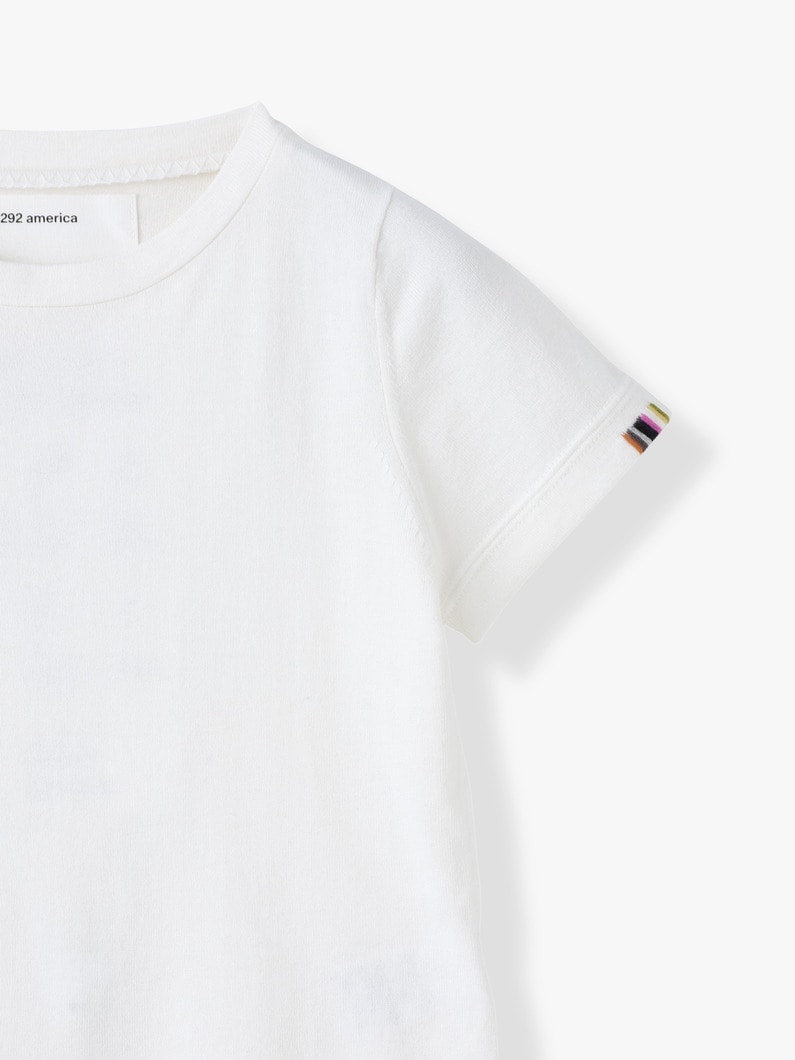 アメリカ コットンカシミア ニット ティー 詳細画像 white 2