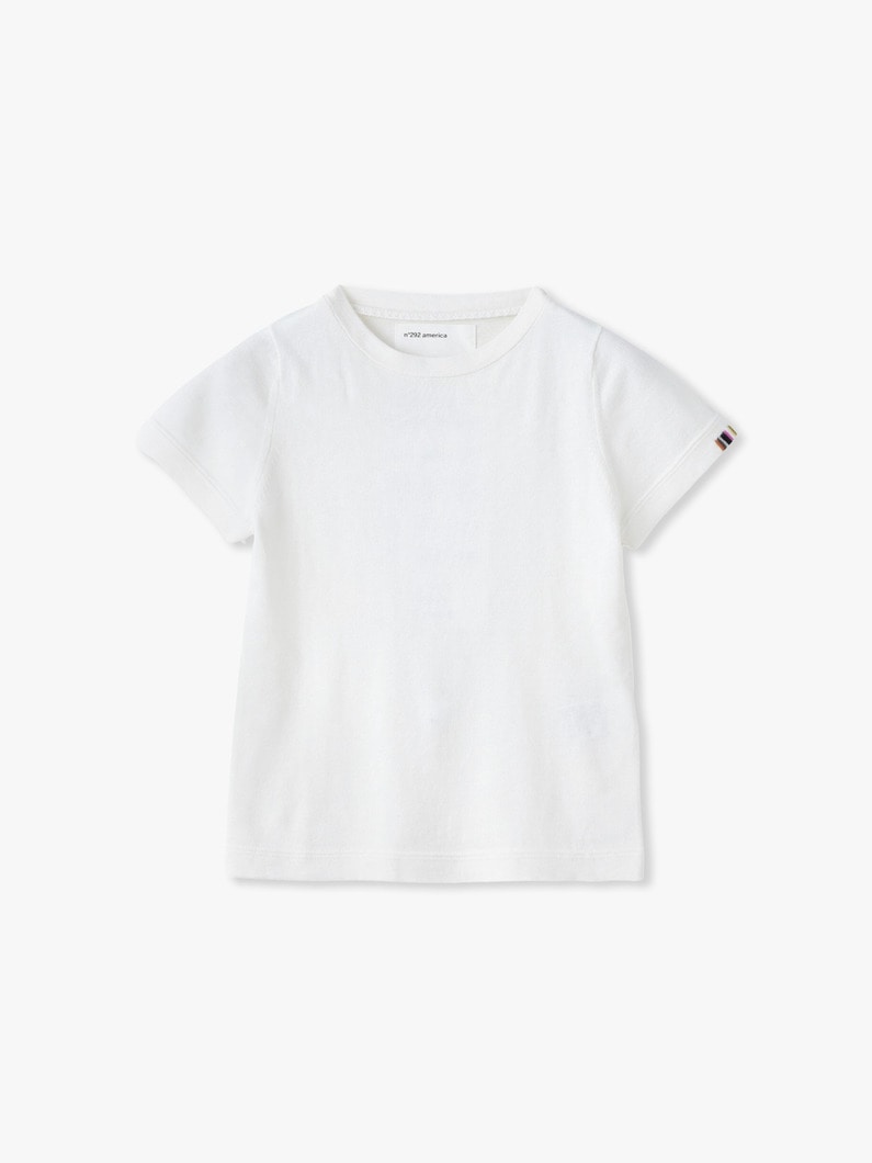 アメリカ コットンカシミア ニット ティー 詳細画像 white 1