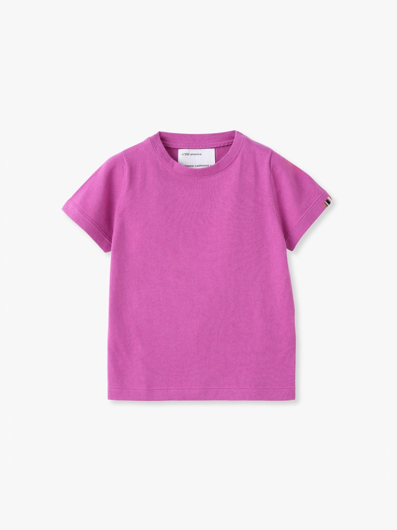 アメリカ コットンカシミア ニット ティー 詳細画像 pink