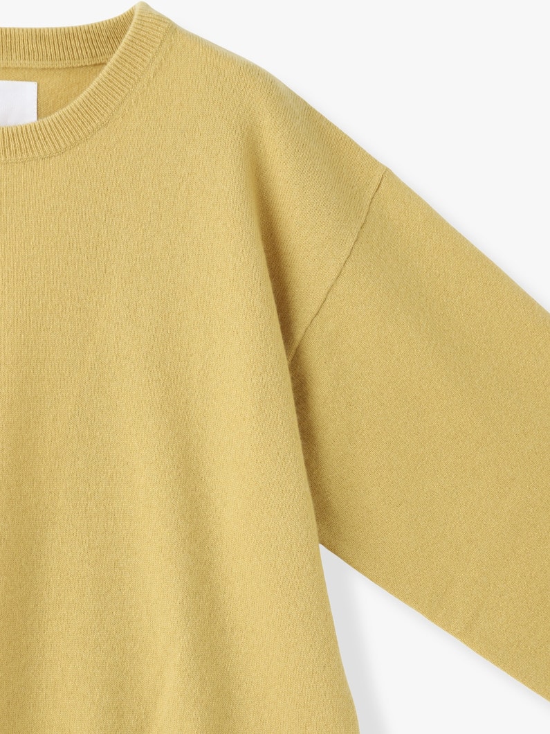 ジュエル クロップドスリーブ カシミア ニットトップ 詳細画像 yellow 2