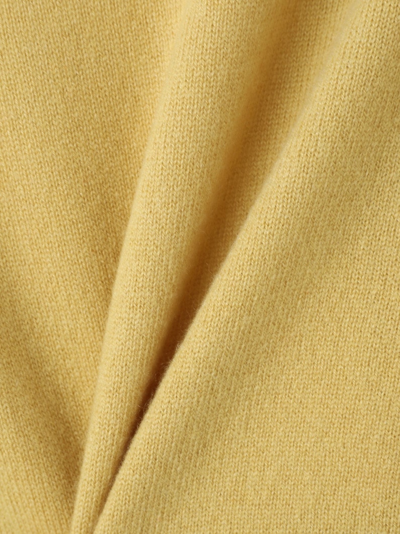 ジュエル クロップドスリーブ カシミア ニットトップ 詳細画像 yellow 4