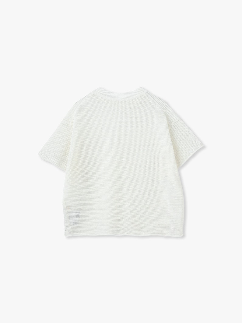 メッシュ ニット ティー 詳細画像 white 1