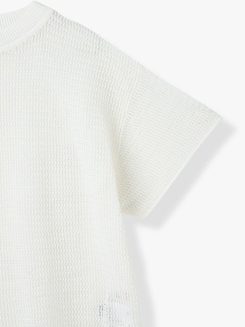 メッシュ ニット ティー 詳細画像 white 2