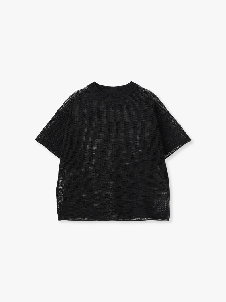 メッシュ ニット ティー 詳細画像 black 4