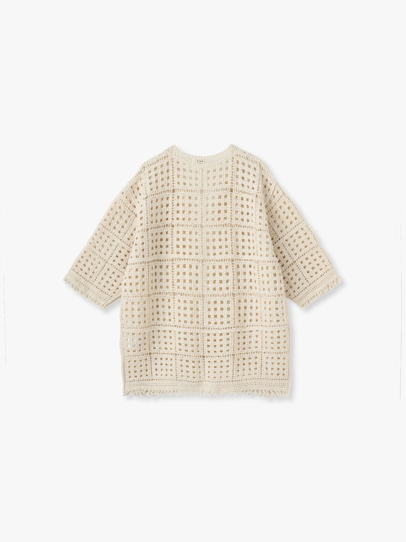 レースワーク ロング カーディガン 詳細画像 navy 1