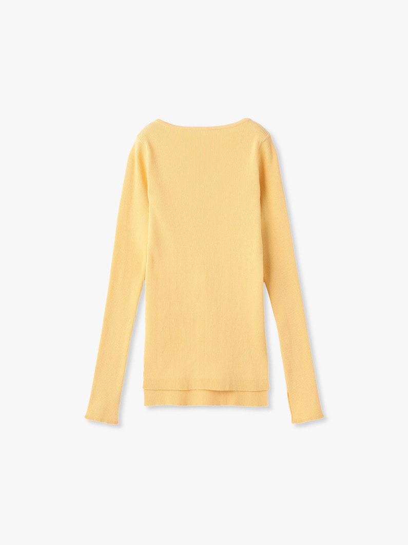 ギザボートネック プルオーバー（ホワイト/イエロー/ライトブルー/ネイビー） 詳細画像 yellow 4