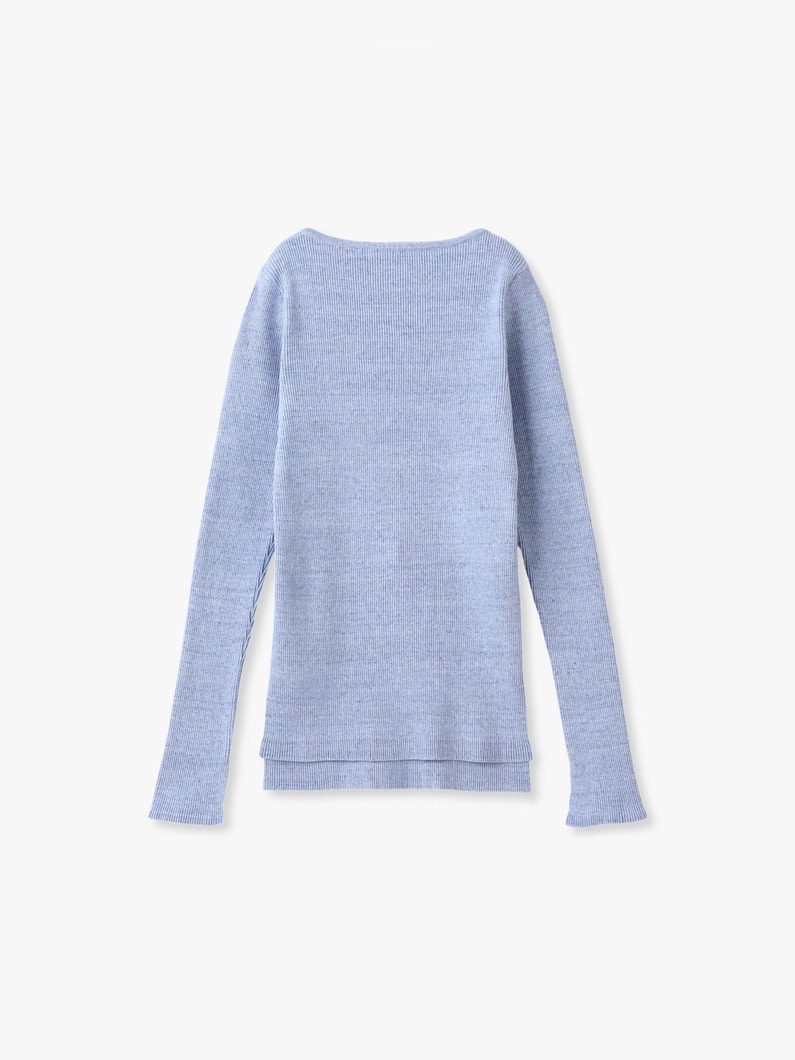ギザボートネック プルオーバー（ホワイト/イエロー/ライトブルー/ネイビー） 詳細画像 light blue 3