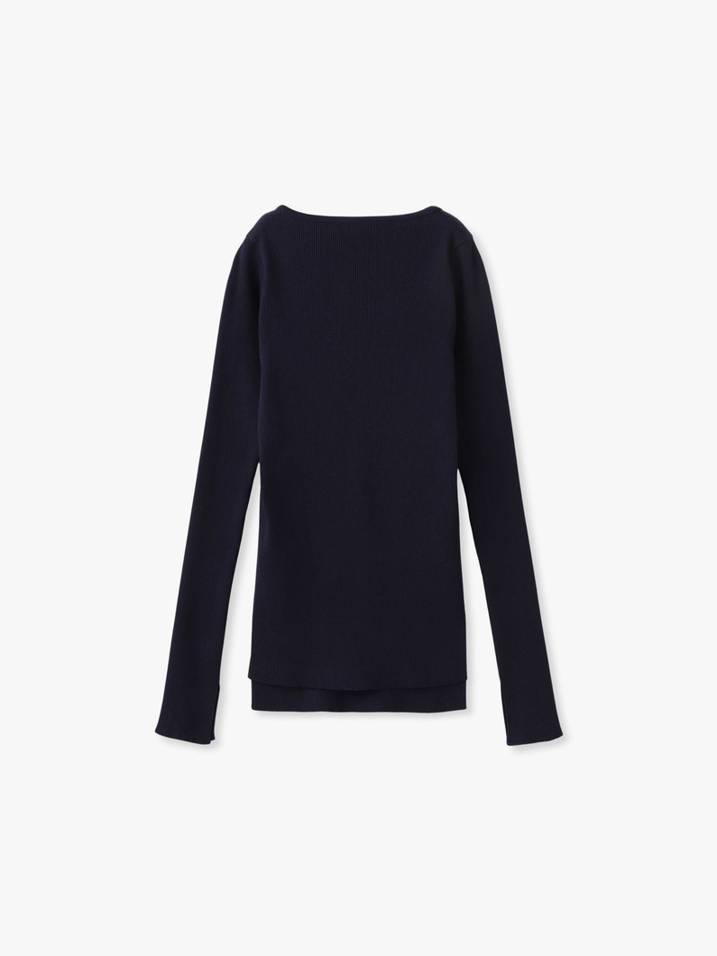 ギザボートネック プルオーバー（ホワイト/イエロー/ライトブルー/ネイビー） 詳細画像 navy 3