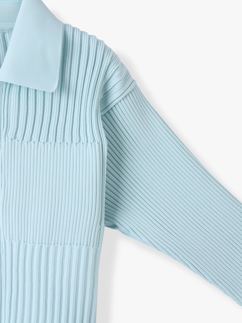 フルーテッド ルーセント クロップド シャツ カーディガン 詳細画像 multi 2