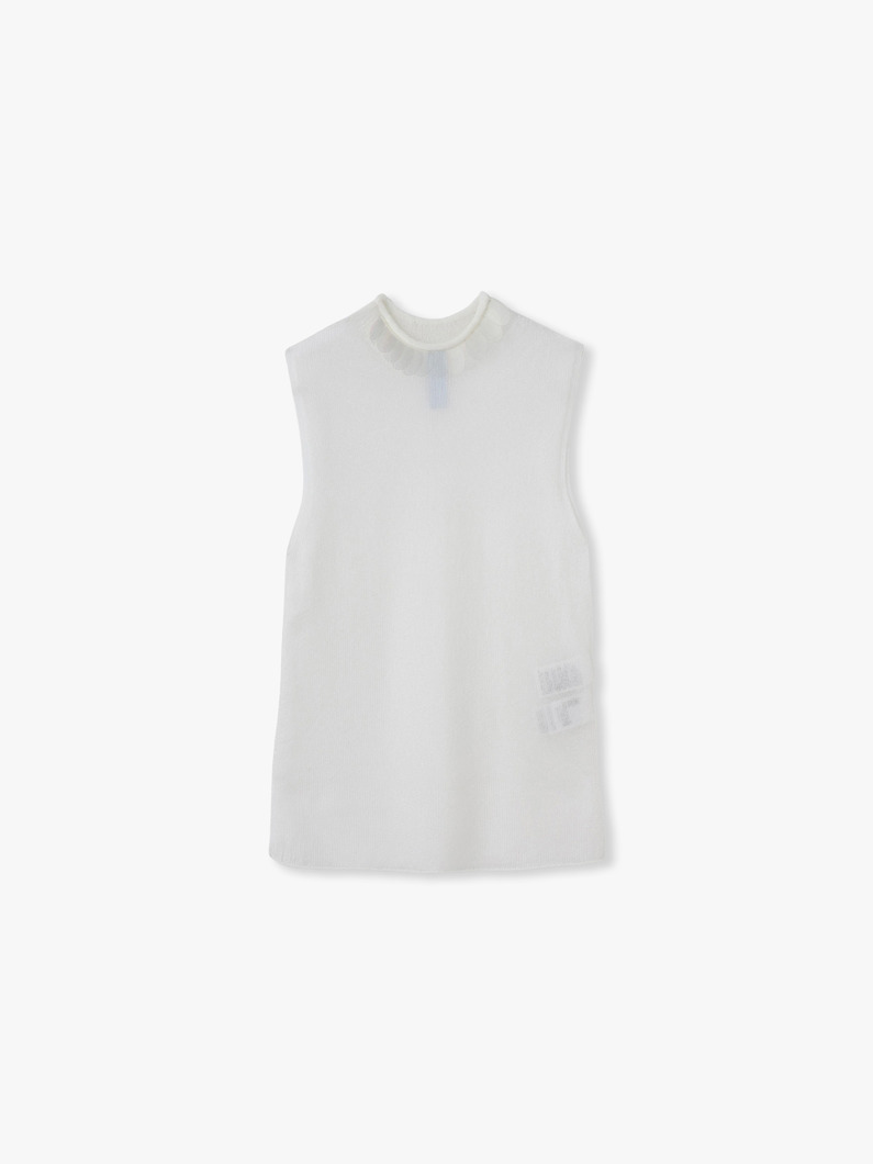 ポートレート ルーセント スリーブレス トップ 詳細画像 white 1