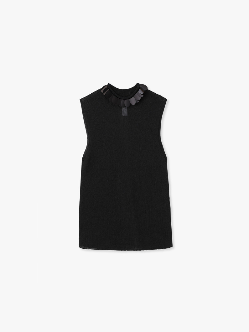 ポートレート ルーセント スリーブレス トップ 詳細画像 black