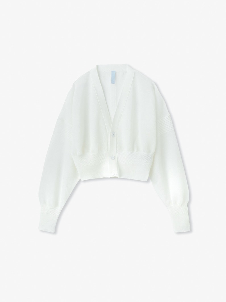 TC ガーター ルーセント クロップド カーディガン 詳細画像 white
