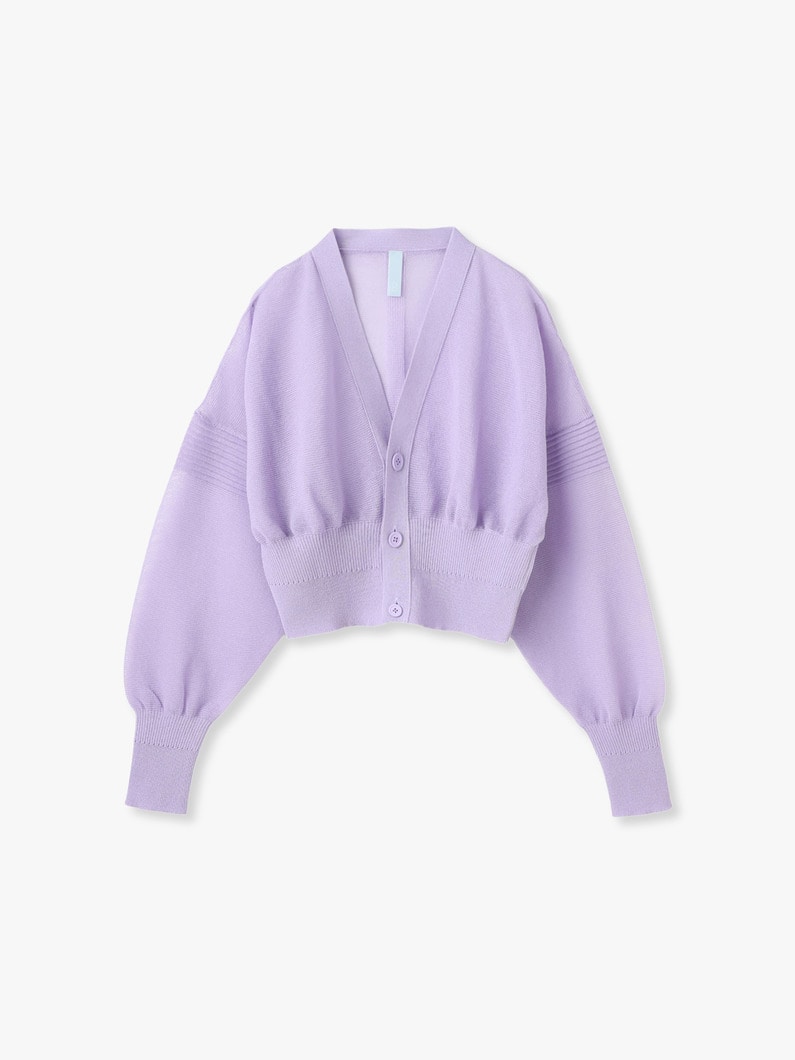 TC ガーター ルーセント クロップド カーディガン 詳細画像 lavender 1