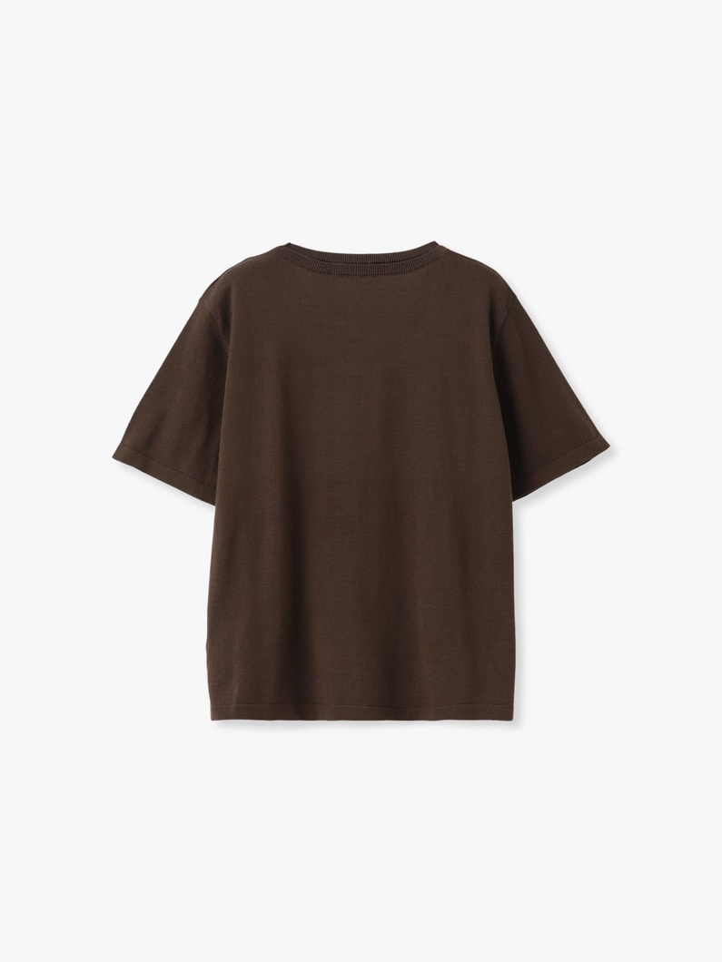 コットン ニット ティー（ブラウン/グリーン/グレー） 詳細画像 brown 1