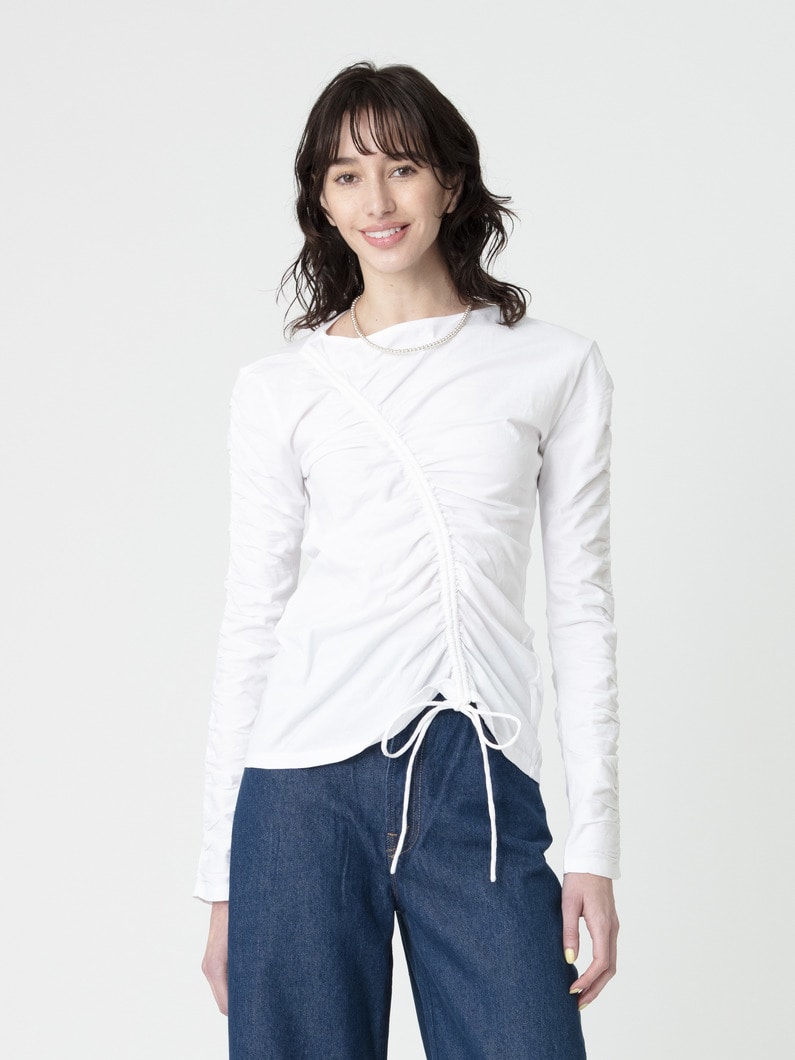 レヴァリー ロングスリーブ トップ 詳細画像 white