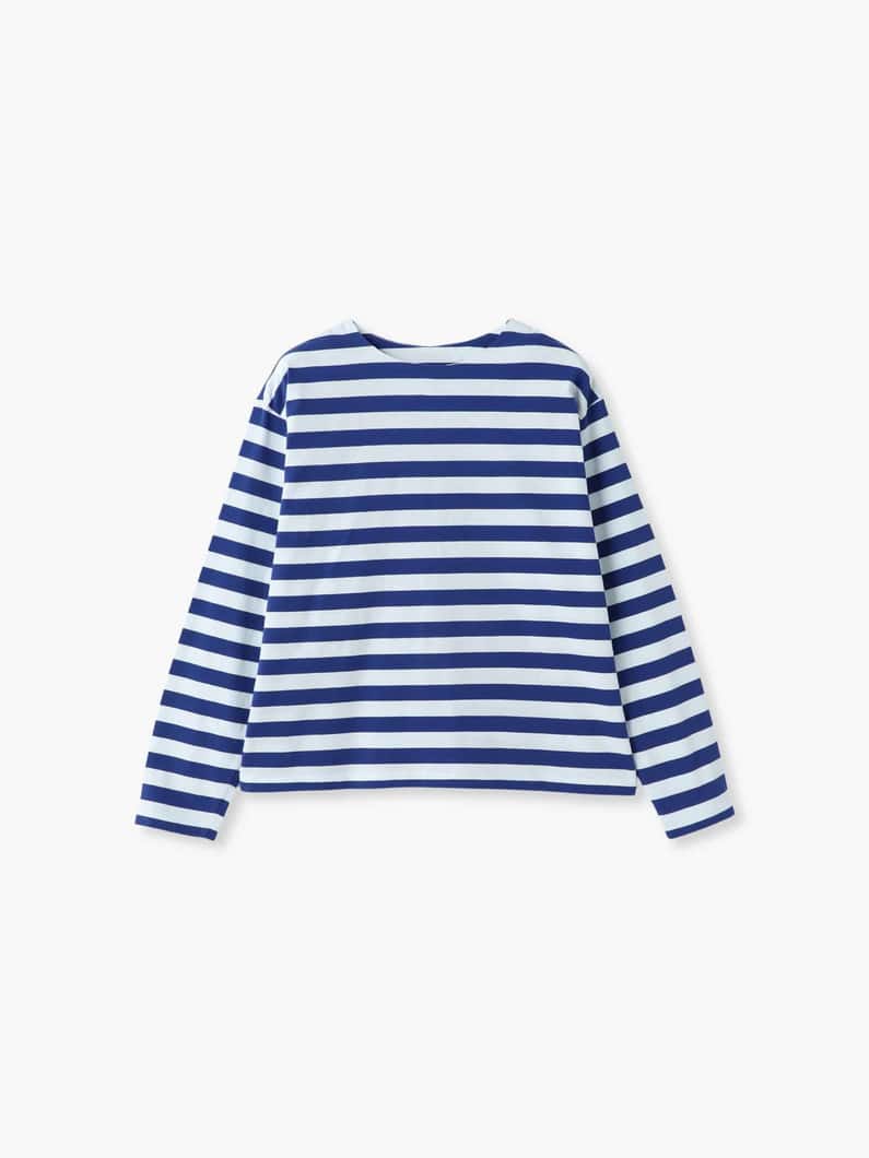 オーガニックコットン ストライプ ロングスリーブティー 詳細画像 light blue 3
