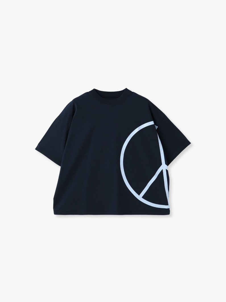 ピースマーク プリントティー 詳細画像 navy