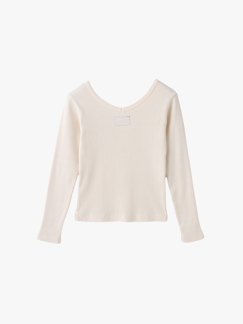 ピグメント リブ ワイドネック プルオーバー 詳細画像 ivory 1