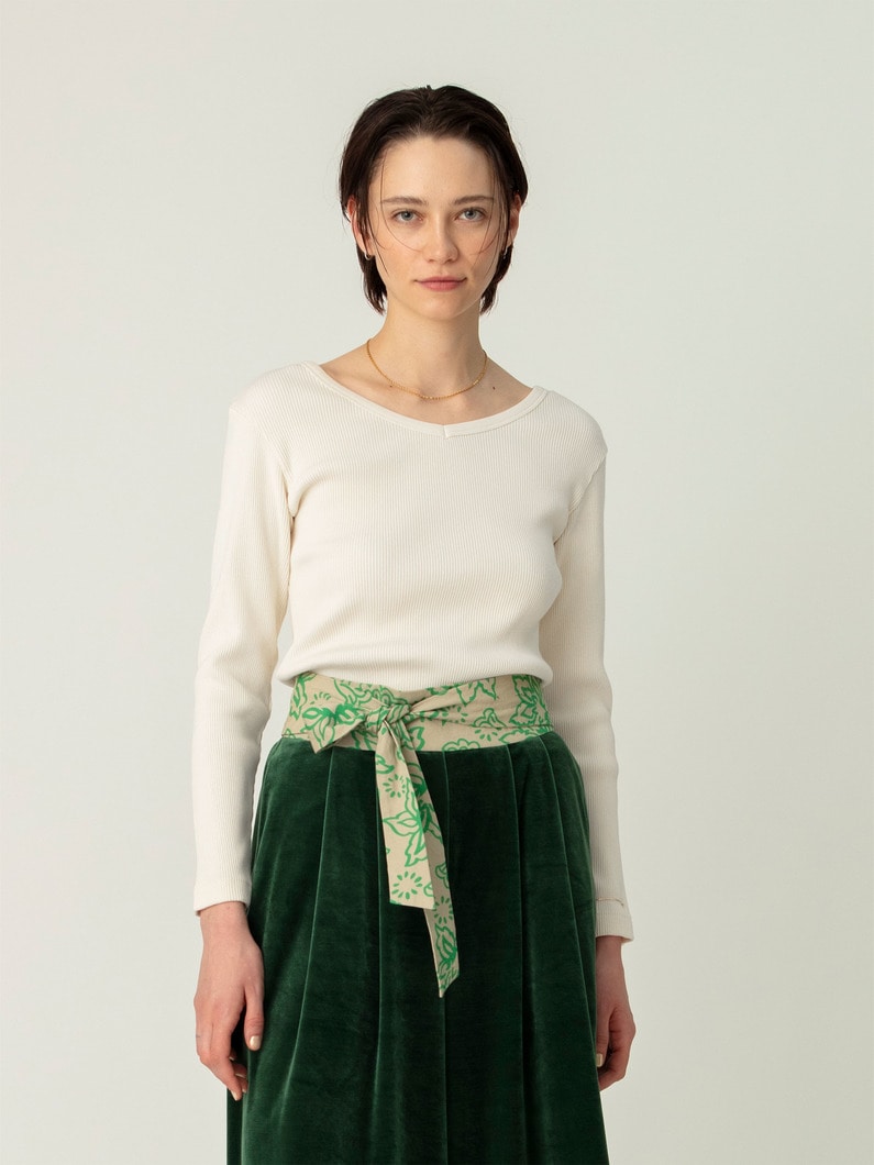 ピグメント リブ ワイドネック プルオーバー 詳細画像 ivory 3