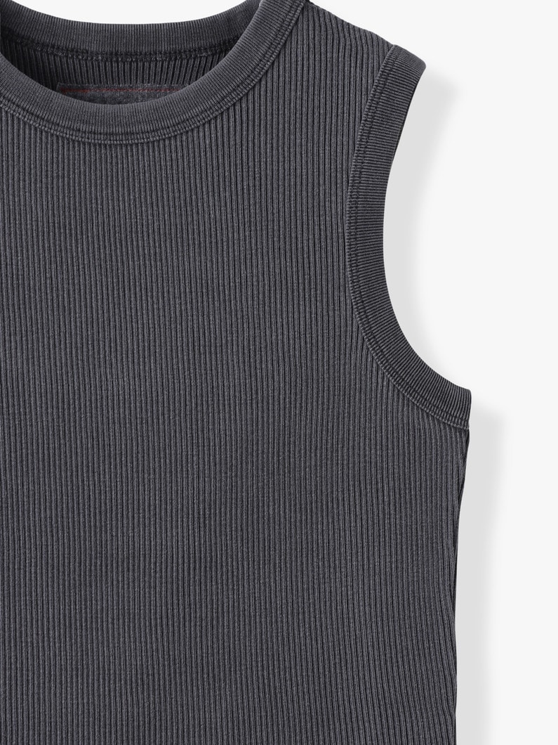 ピグメント リブ スリーブレス トップ 詳細画像 charcoal gray 2