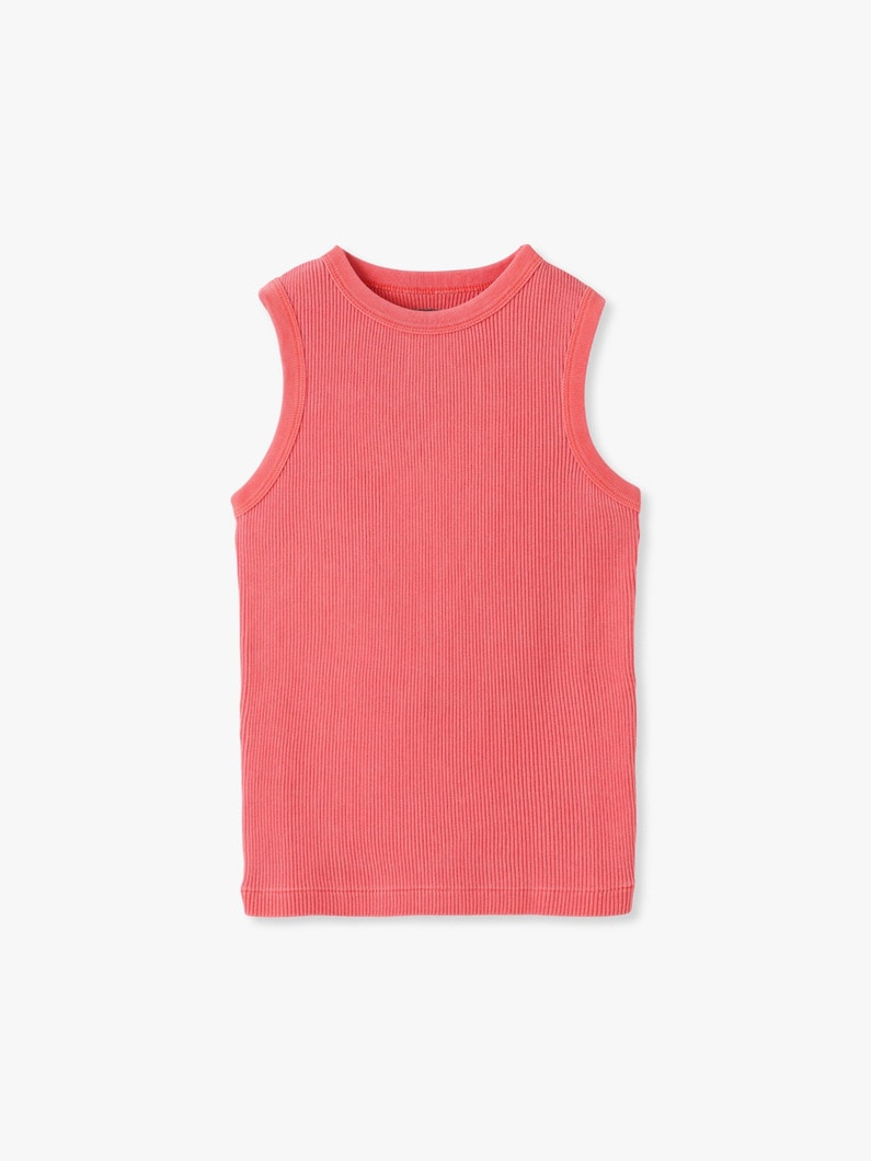 ピグメント リブ スリーブレス トップ 詳細画像 red
