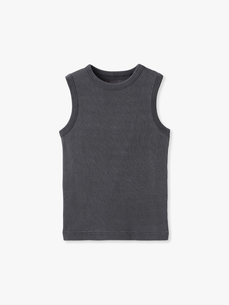 ピグメント リブ スリーブレス トップ 詳細画像 charcoal gray 3