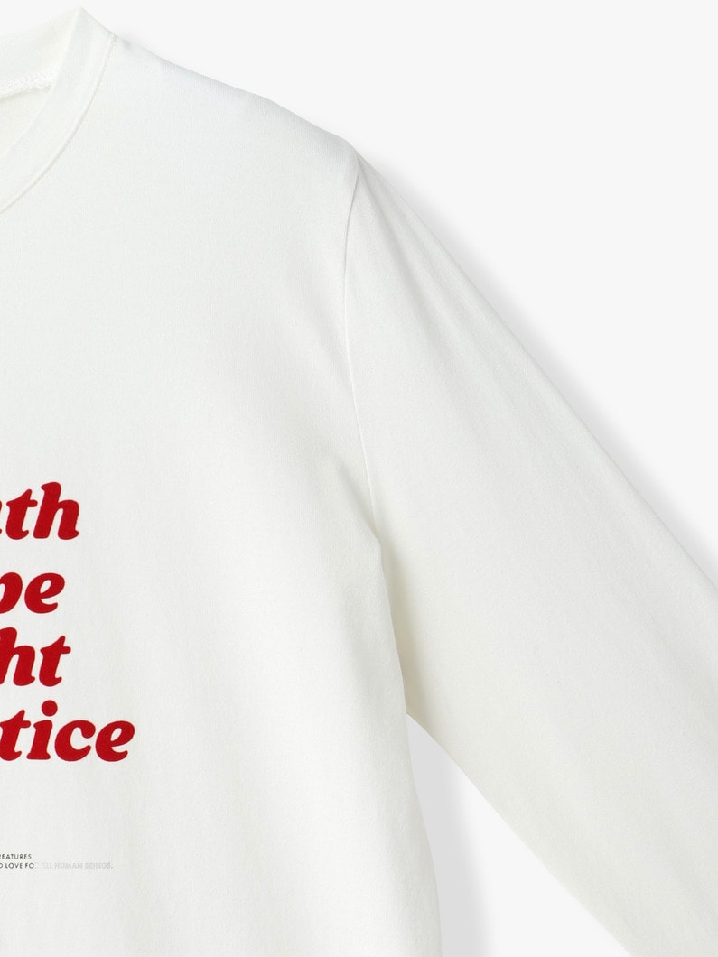 ラブ イズ プリント ロングスリーブティー 詳細画像 white 2