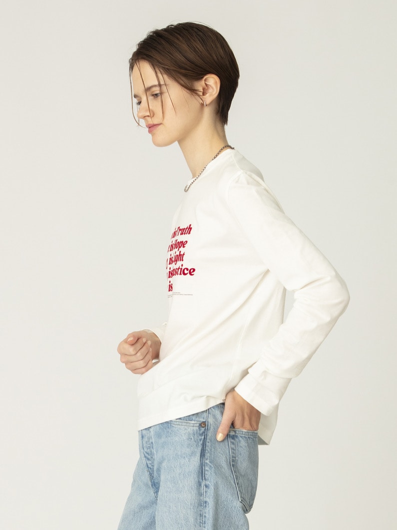ラブ イズ プリント ロングスリーブティー 詳細画像 white 2