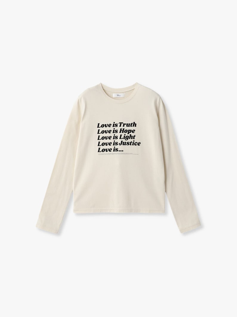 ラブ イズ プリント ロングスリーブティー 詳細画像 ivory 4